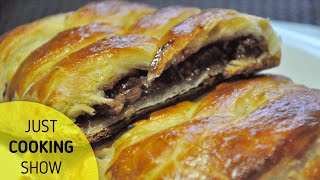 CHOCOLATE IN PUFF PASTRY  A simple dessert recipe [upl. by Ramburt]