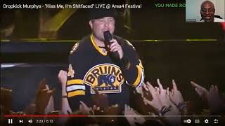 Dropkick Murphys  Kiss Me Im Shitfaced LiveArea 4 Festival Reaction dropkickmurphys music [upl. by Aierbma]