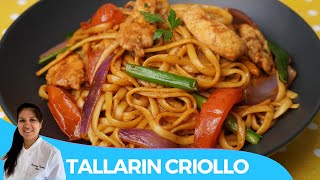 🇵🇪 TALLARIN SALTADO DE POLLO  CRIOLLO  RECETA FACIL Y RICO [upl. by Luthanen]