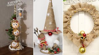 6 Diy Jute craft Christmas decorations ideas 2023🎄Christmas Decor 🎄🎄 [upl. by Sikras220]