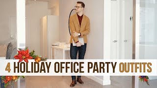 4 Outfits for An Office Holiday Party  Men’s Fashion  Mens FallWinter Lookbook [upl. by Haziza]