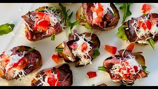 Roast Beef Crostini with Horseradish Cream [upl. by Corina]