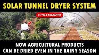 Solar Tunnel Dryer System  Solar powered Agricultural dryer for Farmers [upl. by Nwahsud]