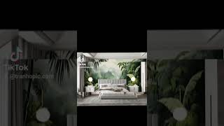 Tranh dán tường lá cây rừng mưa nhiệt đới tropical 3D tranhdantuong tranhdántường3d [upl. by Anilasor]