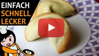 Glückskekse  Rezept Videos [upl. by Farron824]