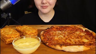 ASMR CHEESY PIZZA AND HASH BROWNS  EATING SOUNDS  MUKBANG  NO TALKING [upl. by Alisan]