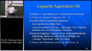 Aussagenlogik 7 Logische Äquivalenz [upl. by Eirrot]