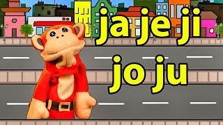 Sílabas ja je ji jo ju  El Mono Sílabo  Videos Infantiles  Educación para Niños [upl. by Sunny]