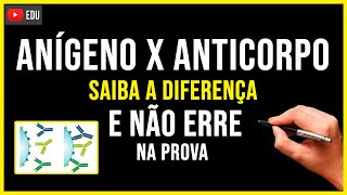 DIFERENÇA ENTRE ANTÍGENO E ANTICORPO  Aprenda em 2 minuto Não Erre Nunca na PROVA [upl. by Ydnih860]