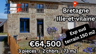 ENG SUB Bretagne IlleetVilaine  € 64500  Maison 3 pieces 2 Chambres 73 m2 terrain 150 m2 [upl. by Groot]