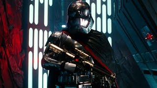 The Force Awakens Gwendoline Christie on Captain Phasma Being Star Wars First Female Villain [upl. by Akeber]