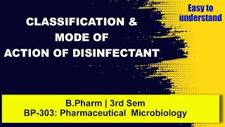 Classification amp Mode of action of Disinfectant  UnitIII  MicrobiologyIIISEM [upl. by Sirkin]