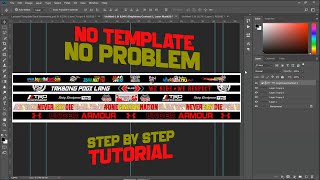 Lanyard Template Design Using Adobe Photoshop Step By Step Tutorial [upl. by Linkoski632]