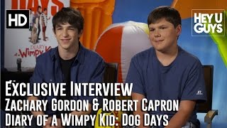 Zachary Gordon amp Robert Capron Exclusive Interview  Diary of a Wimpy Kid Dog Days [upl. by Merwyn]