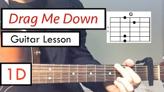 Drag Me Down  One Direction  Guitar Tutorial Guitar Lesson Chords [upl. by Nove]