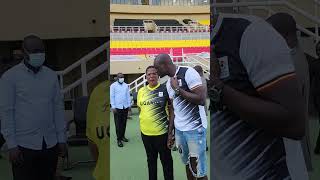 Legendary goalkeeper Denis Onyango shares a light moment with Speaker Anita Among [upl. by Ande72]