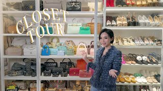 MY CLOSET TOUR 2023 WALKIN WARDROBE REVEAL  COLLECTING HERMÈS CHANEL DIOR LV  WILLABELLE ONG [upl. by Ahsaetal]