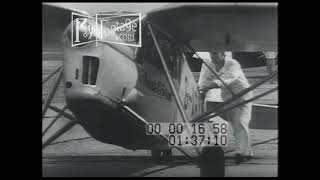 1932 Jim Mollison Completes First Westward Transatlantic Solo Flight Silent [upl. by Ornstead452]