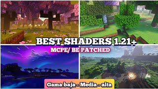 ✅👉Top MEJORES SHADERS para MINECRAFT PE  bedrock 121 gama baja shaders para Minecraft PATCHED [upl. by Philipps]