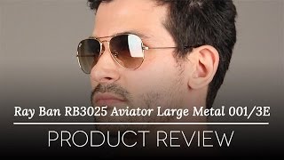 RayBan RB3025 Aviator Large Metal Sunglasses Review [upl. by Ttennaj270]