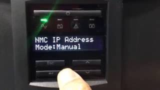 APC UPS NMC IP DHCP amp Manual Setup via Display Interface 20161212 [upl. by Eivod]