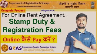 How To Pay Stamp Duty and Registration Fees Online On GRAS Mahakosh For Online Rent Agreement IGR [upl. by Ynaittirb]