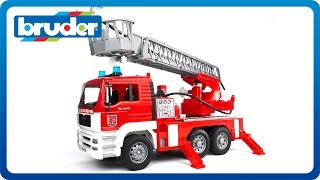 Bruder Toys MAN Fire Engine w Water Pump amp Light  Sound Module 02771 [upl. by Dede847]