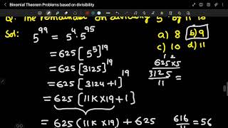 binomial theorem problems based on divisibility and remainder Previous years off Jee 2024232221 [upl. by Harleigh]