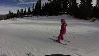 Northstar Tahoe Green run Lumberjack Jan 3 2018MP4 Ski and Skiing [upl. by Alekram3]