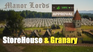 Manor Lords  Storehouse amp Granary Tutorial [upl. by Asaeret156]