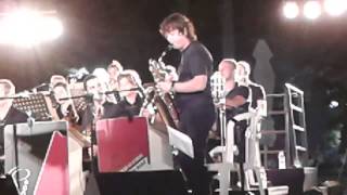 Allen Bassin Baritone Sax Funky Jazz Rock Solo Tel Aviv Big Band Israel  Live Performance [upl. by Akemrej769]