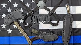 Custom Kydex Sheaths Tomahawk Mask amp SHOULDER HARNESS [upl. by Beltran]