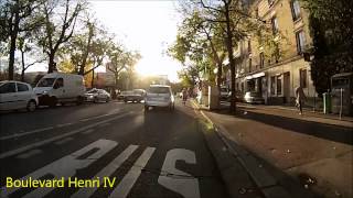 Cycling in Paris  Porte de Bercy  Bir Hakeim Itinéraire officiel 10 [upl. by Gregoor]