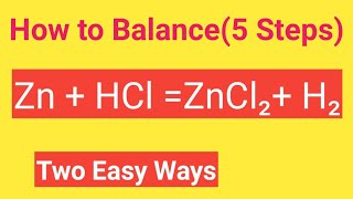 Zn  HCl ZnCl2 H2 Balanced Equation Zinc and Hydrochloric Acid Balanced Equation [upl. by Hailahk]