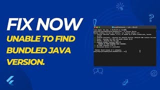 Unable To Find Bundled Java Version On Flutter [upl. by Strephonn432]