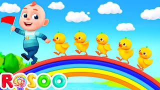 Five Little Ducks  Rosoo  Nursery Rhymes amp Kids Songs [upl. by Seditsira159]