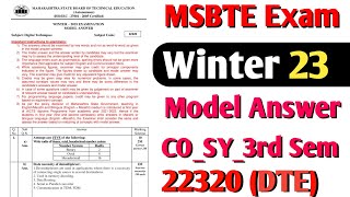 22320 Winter 2023 Model Answer  CO SY 3rd Semester Digital Techniques Solved Question paper 2023 [upl. by Anyad]