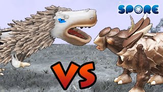 Nanuqsaurus vs Pachyrhinosaurus  Dino Faceoff S2E4  SPORE [upl. by Wendolyn442]