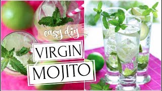 Easy DIY Virgin Mojito  Non Alcoholic Mocktail Recipe for Parties 2018 [upl. by Dymoke155]