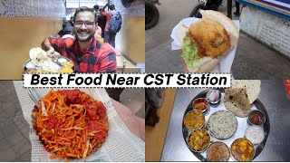 Best Food Near MUMBAI CST Station  Aaram Vada Pav Veg thali Irani cafe and more Ep03 [upl. by Ahsyek]