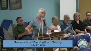 Kennebunkport Planning Board  July 17 2024 [upl. by Leatrice]