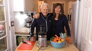 Jay amp Linda Kordich Juicing With Kuvings Centrifugal Juicer [upl. by Newsom]