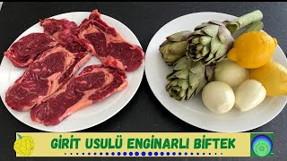 ETLİ ENGİNAR YEMEĞİ NASIL YAPILIR  GİRİT USÜLÜ ETLİ ENGİNAR YEMEĞİ 😍 ENGİNARLI BİFTEK TARİFİ 😍 [upl. by Marta111]