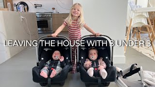 GETTING OUT OF THE HOUSE WITH TWINS AND A TODDLER  TIPS [upl. by Accber]