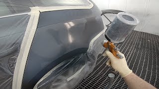 Painting car  Blending waterborne  How to paint a car amp blending extreme zone How to blend clear [upl. by Nellda]