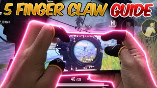 5 Finger Claw GuideTutorial  Like Chinese Players DrillsReflexes Close Combat PUBG MOBILE [upl. by Annahsat700]