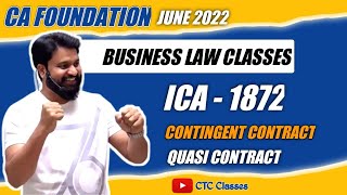 Contingent and Quasi Contract Under ICA 1872 I CA Foundation [upl. by Rofotsirk]