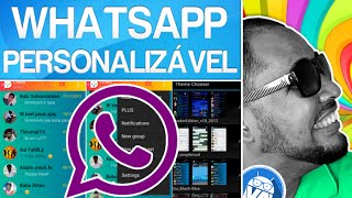 🔵 COMO TER UM WHATSAPP TOTALMENTE PERSONALIZÁVEL  CORES E TEMAS [upl. by Kendyl938]