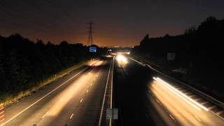 Time lapse of M27 motorway at night [upl. by Metzgar]