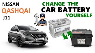 Nissan Qashqai change the car battery yourself easy fix [upl. by Nolra]